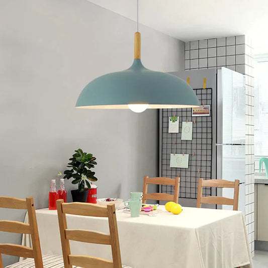 Elegante Scandinavische Eiken Plafondlamp met LED