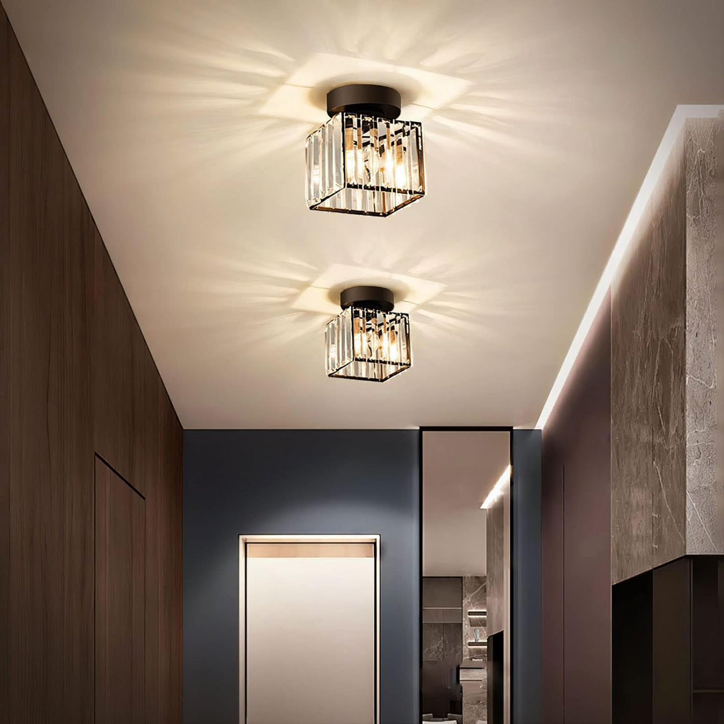 Elegante Kristallen Plafondlamp voor Modern Interieur