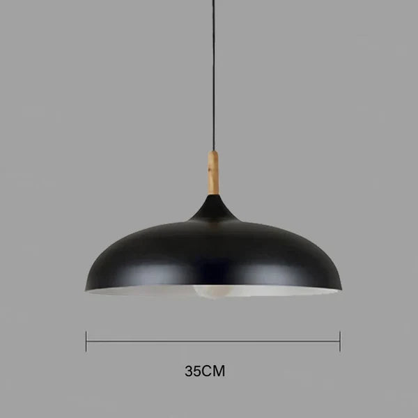 Elegante Scandinavische Eiken Plafondlamp met LED