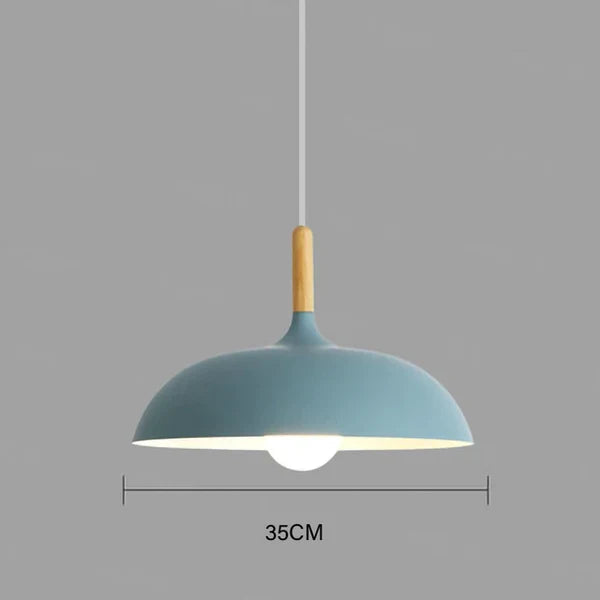 Elegante Scandinavische Eiken Plafondlamp met LED
