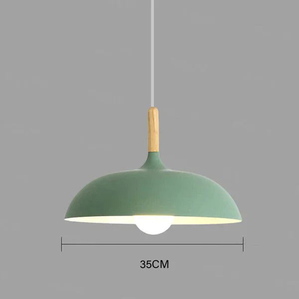 Elegante Scandinavische Eiken Plafondlamp met LED