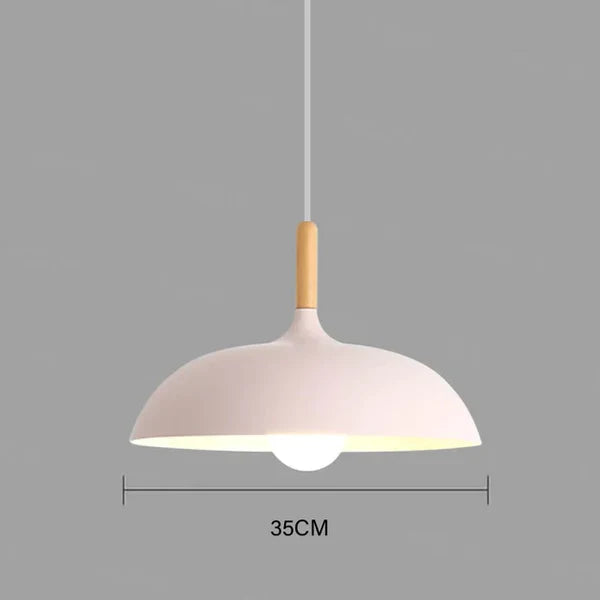 Elegante Scandinavische Eiken Plafondlamp met LED