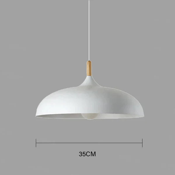 Elegante Scandinavische Eiken Plafondlamp met LED
