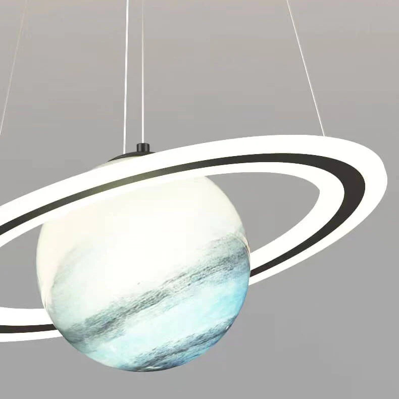 Betoverende LED Hanglamp met Planetenontwerp
