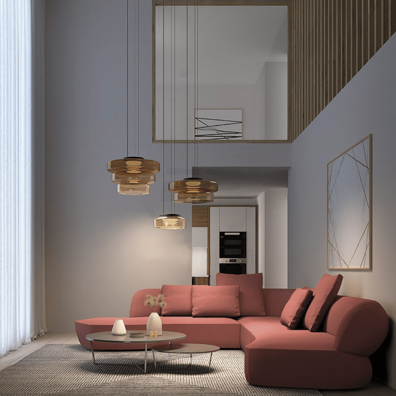 Bauhaus-Inspiratie: Elegante Glas Hanglamp