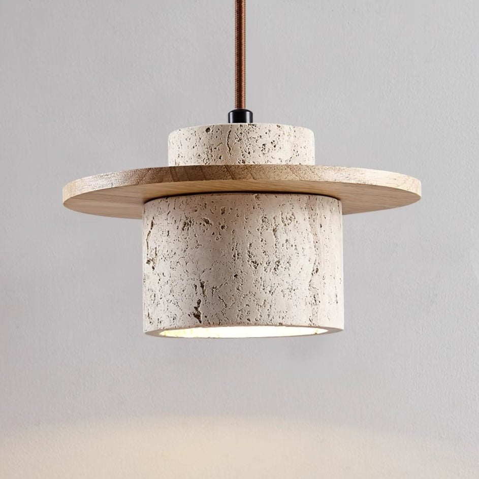 Elegante Travertin Hanglamp voor Stijlvolle Verlichting