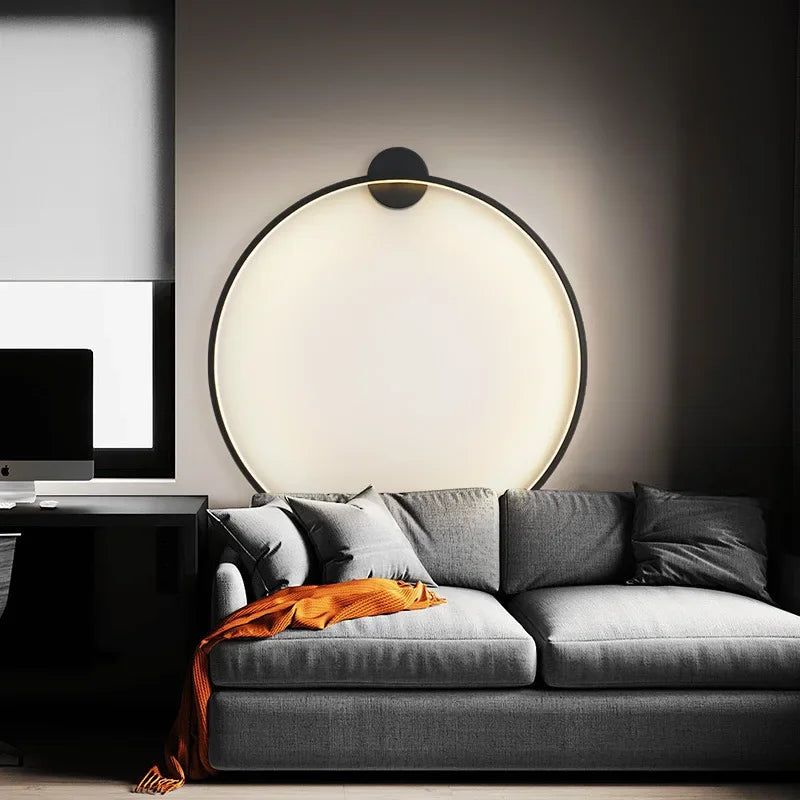 Elegante Minimalistische Ronde Wandlamp voor Sfeervolle Verlichting