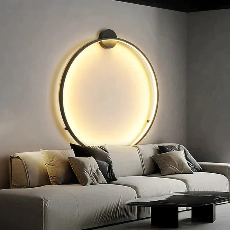 Elegante Minimalistische Ronde Wandlamp voor Sfeervolle Verlichting