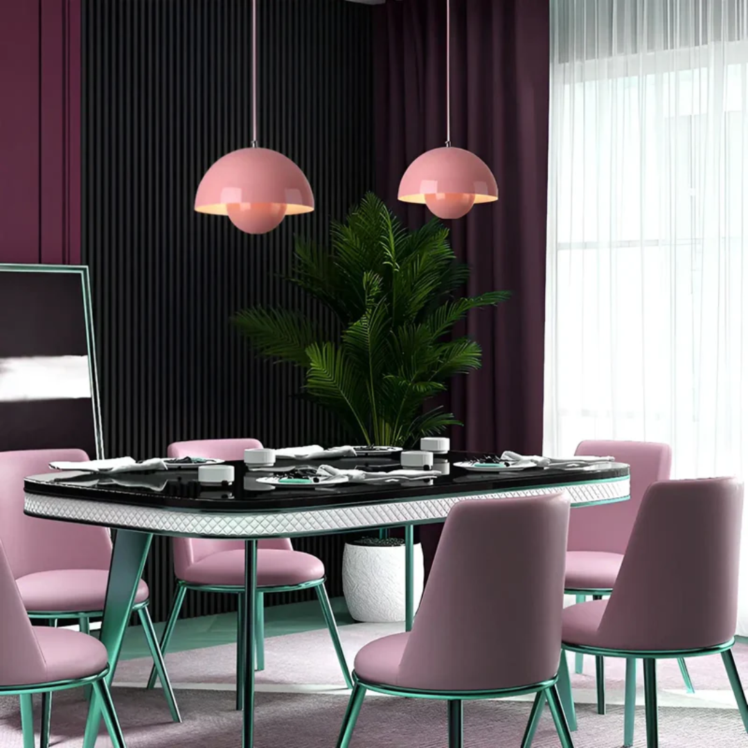 Elegante Scandinavische Hanglamp met Bloemontwerp