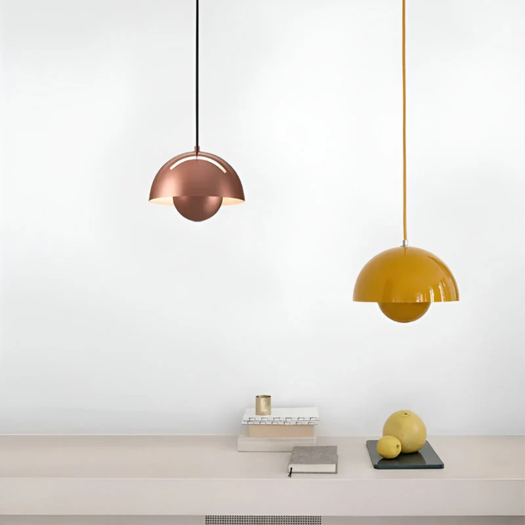 Elegante Scandinavische Hanglamp met Bloemontwerp