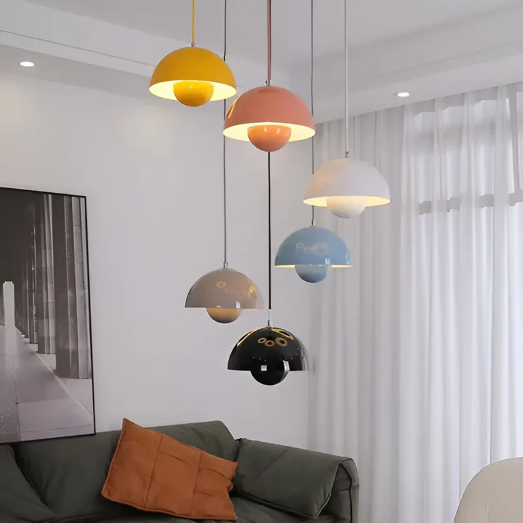 Elegante Scandinavische Hanglamp met Bloemontwerp