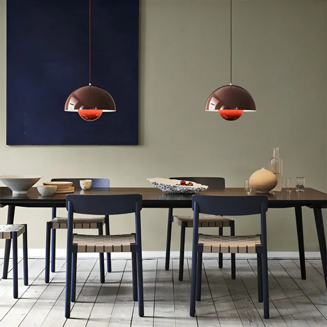Elegante Scandinavische Hanglamp met Bloemontwerp