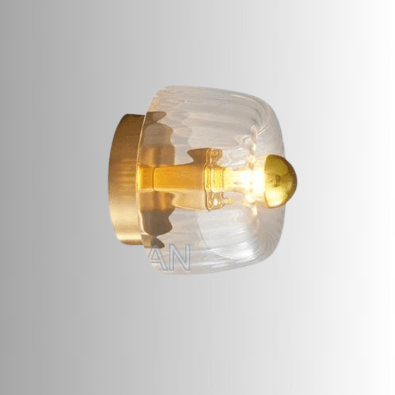 Elegante Bauhaus Wandlamp van Glas en Metaal