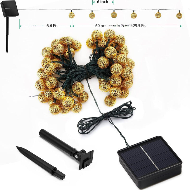 Betoverende Marokkaanse Zonne-String Lights voor Buiten