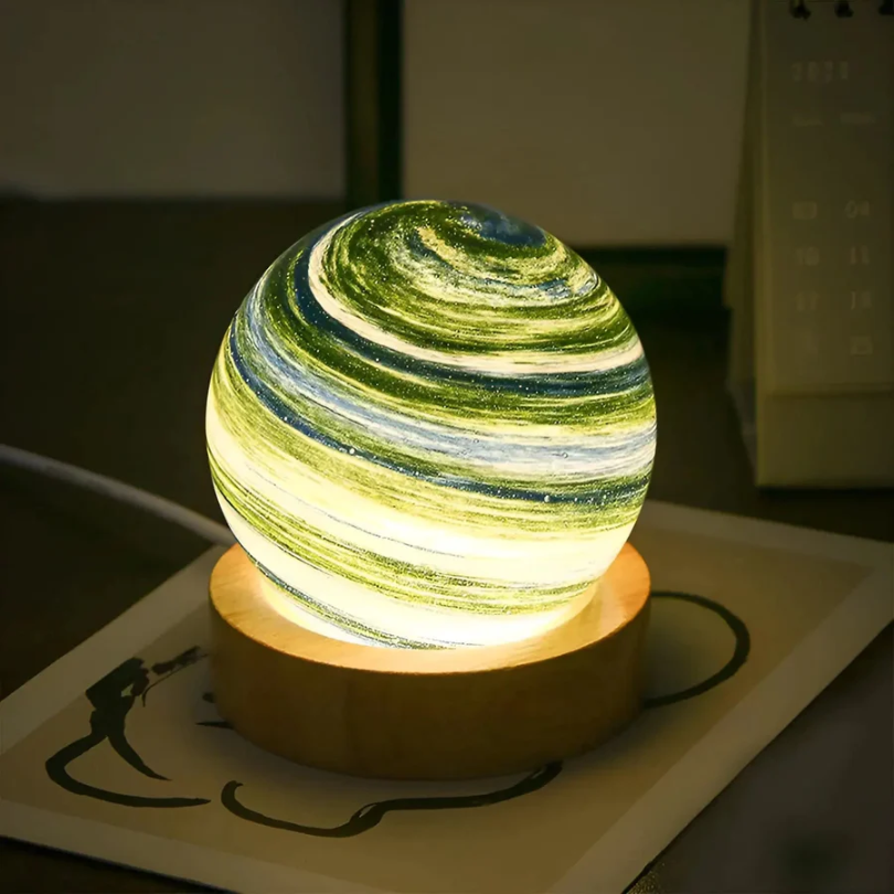 Betoverende 3D Mini-Planeet Lamp voor Sfeervolle Verlichting