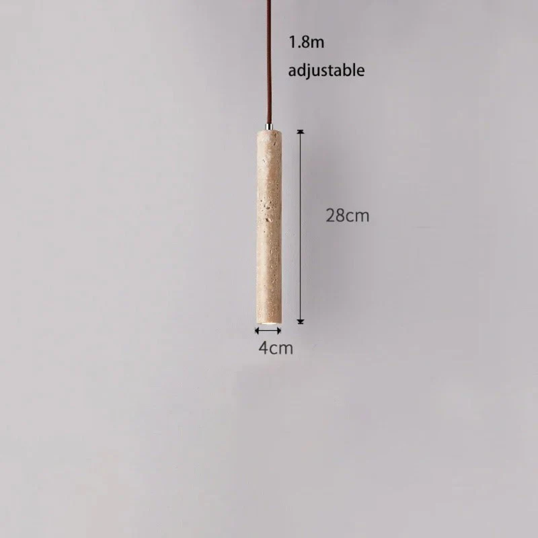 Elegante Travertijn LED Kroonluchter voor Luxe Verlichting