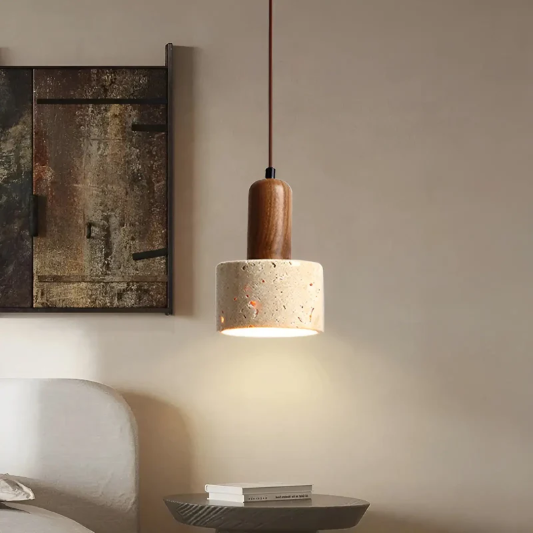 Elegante Wabi-Sabi Plafondlamp voor Sfeervolle Verlichting