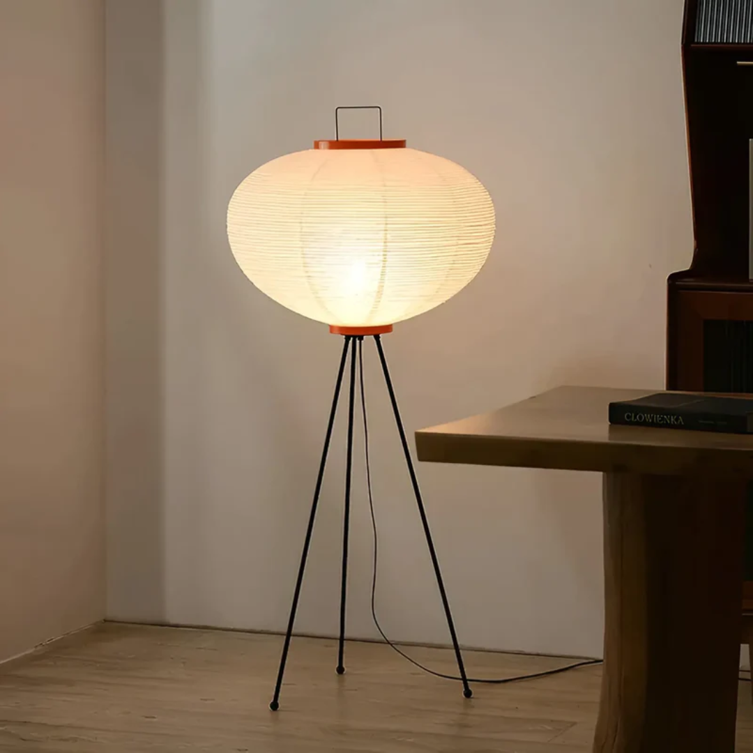 Elegante Vloerlamp van Rijstpapier – Sfeervolle Verlichting voor Elke Ruimte