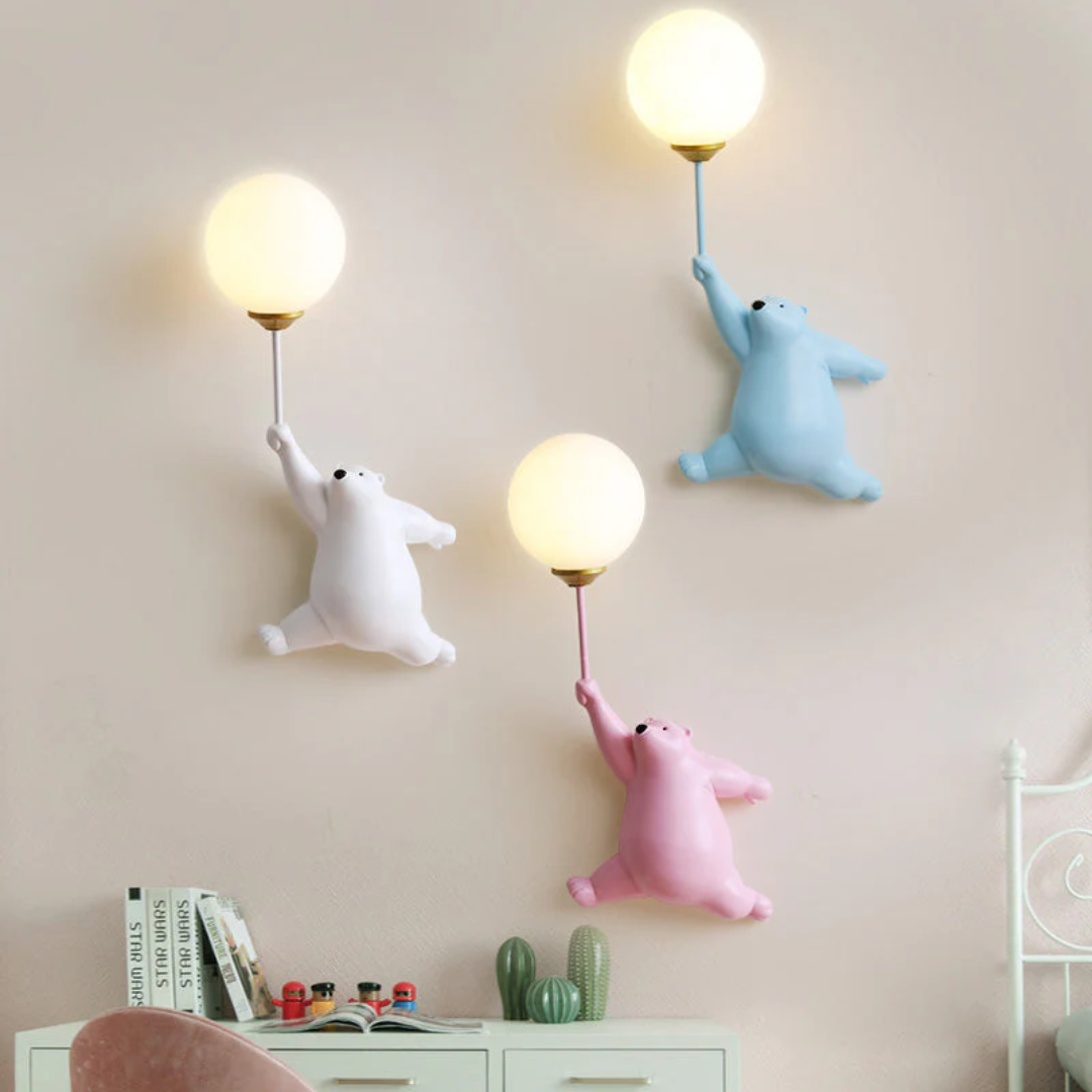 Schattige Berenvormige LED Wandlamp voor Kinderen