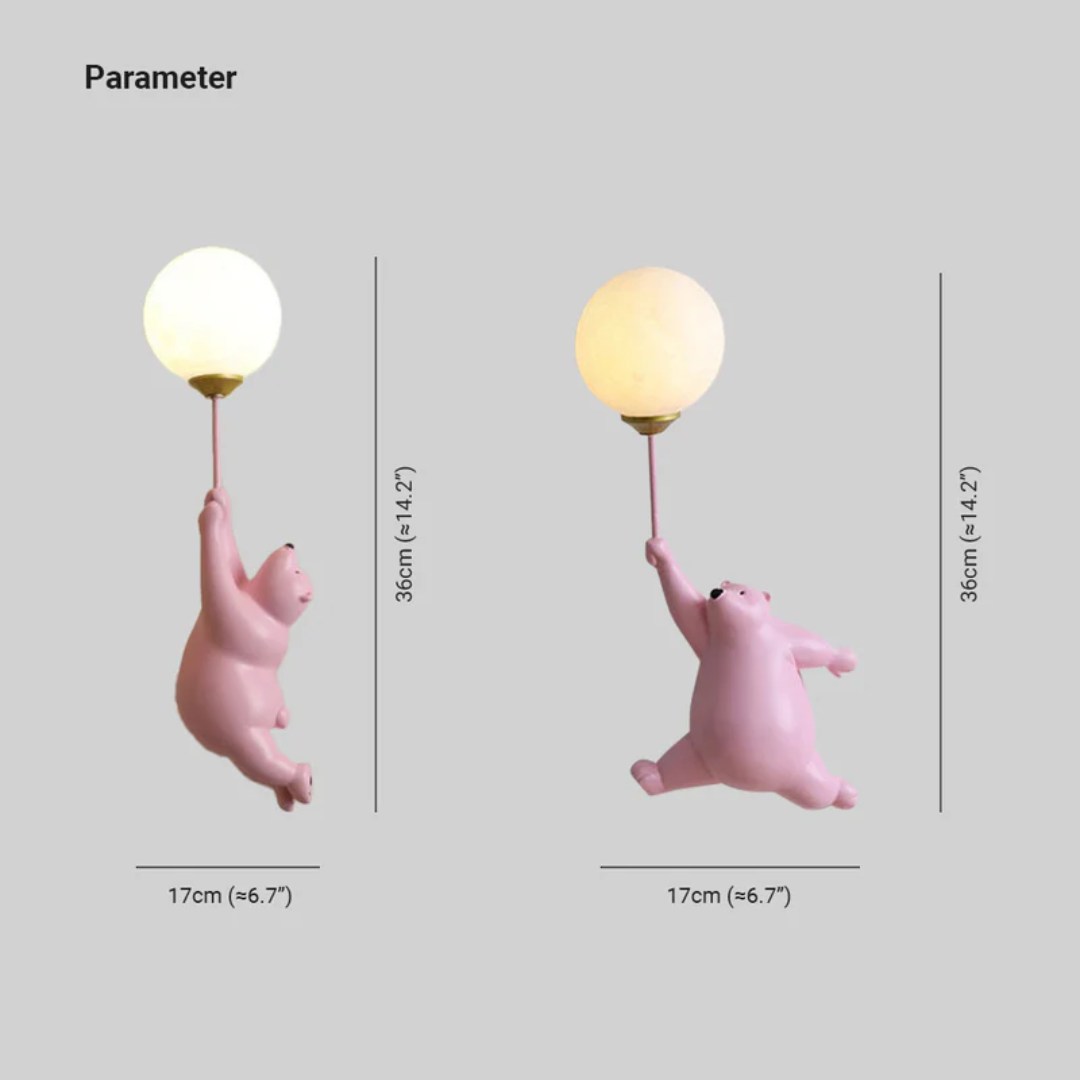 Schattige Berenvormige LED Wandlamp voor Kinderen