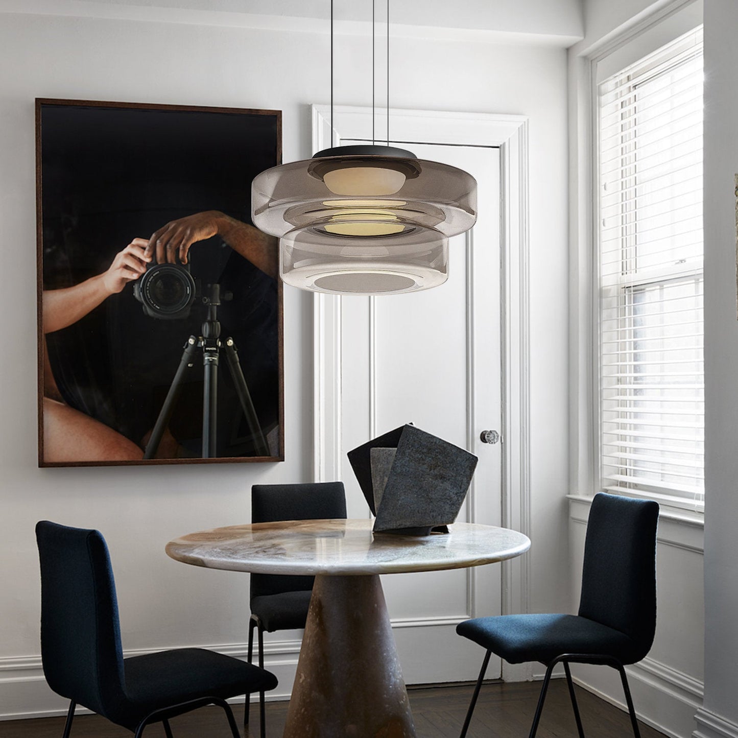 Bauhaus-Inspiratie: Elegante Glas Hanglamp