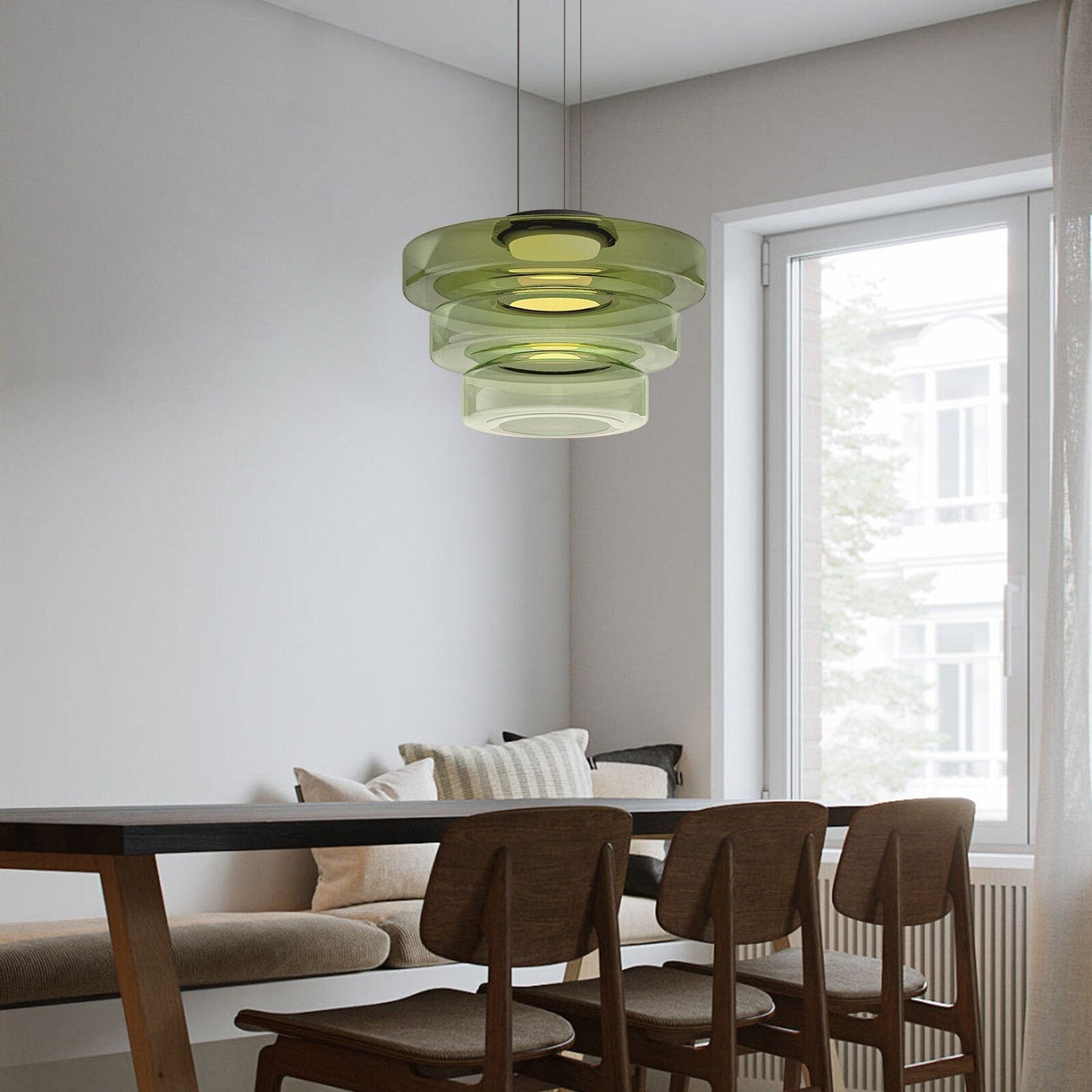 Bauhaus-Inspiratie: Elegante Glas Hanglamp