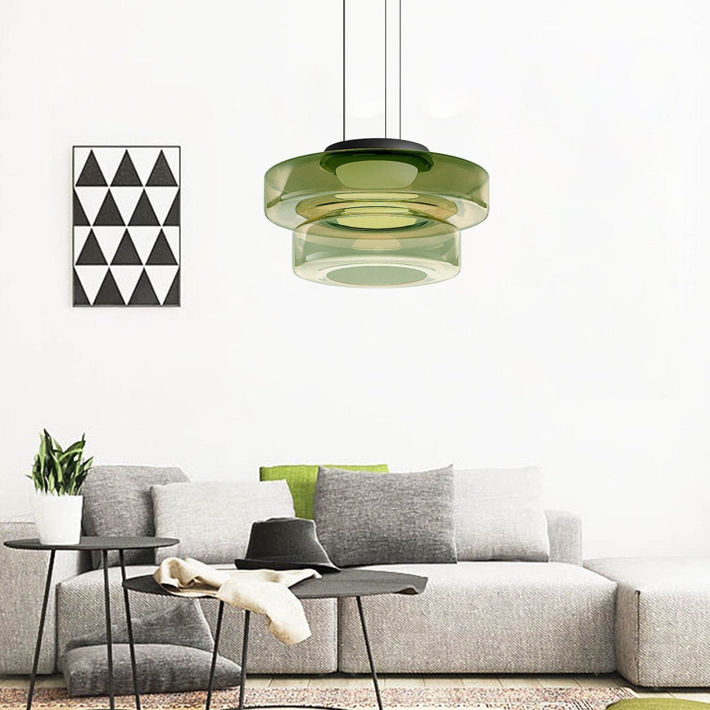 Bauhaus-Inspiratie: Elegante Glas Hanglamp