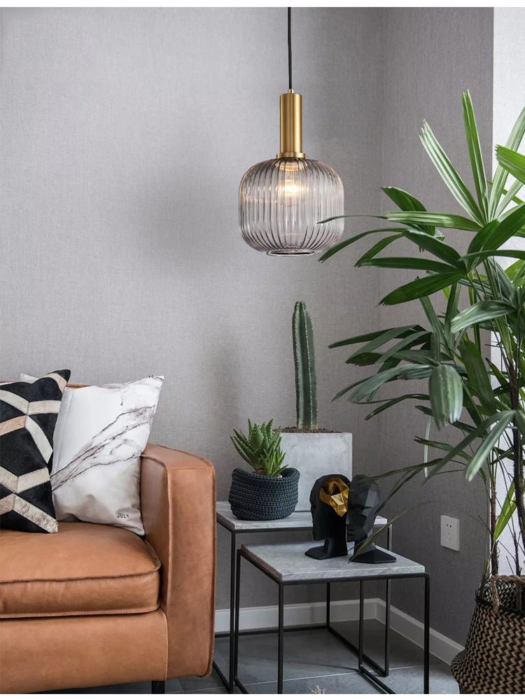 Kleurrijke Vintage Glazen Hanglamp voor Stijlvolle Verlichting