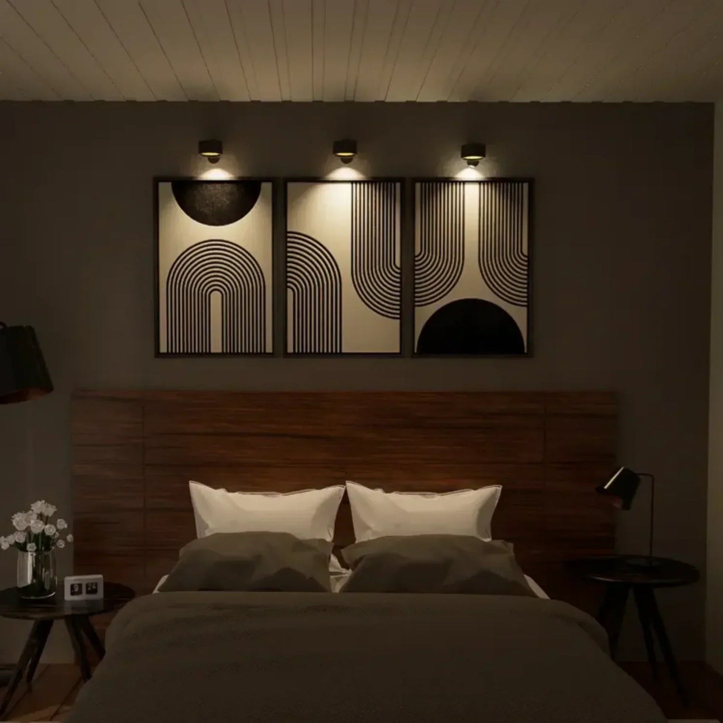 Stijlvolle Draadloze Wandlamp met Aanpasbare Verlichting