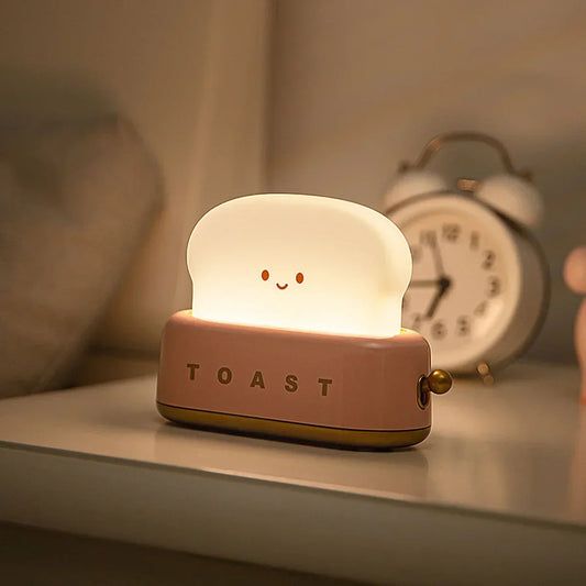 Schattige Toast Nachtlamp met Dimmfunctie