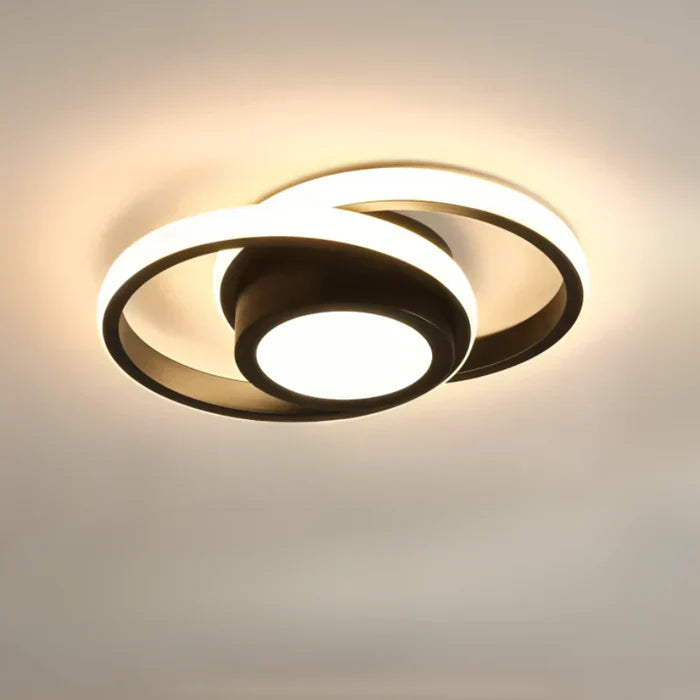 Moderne LED Plafondlamp met Tweeringdesign