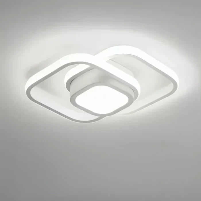 Moderne LED Plafondlamp met Tweeringdesign
