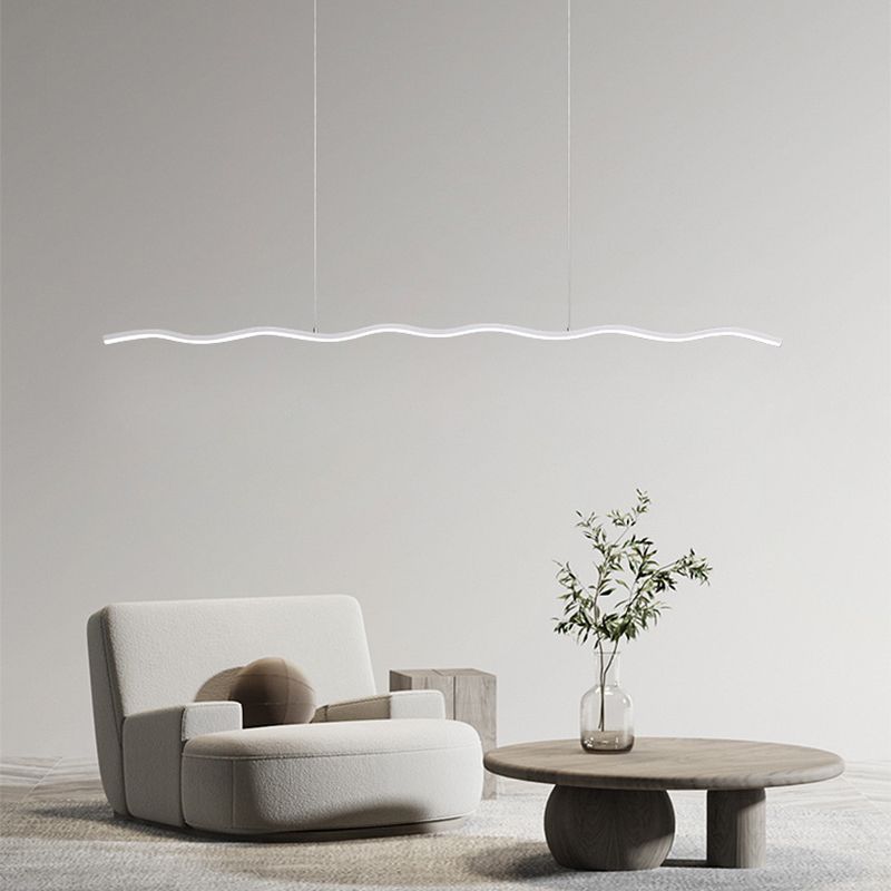 Moderne Verstelbare LED Hanglamp met Golflijnontwerp