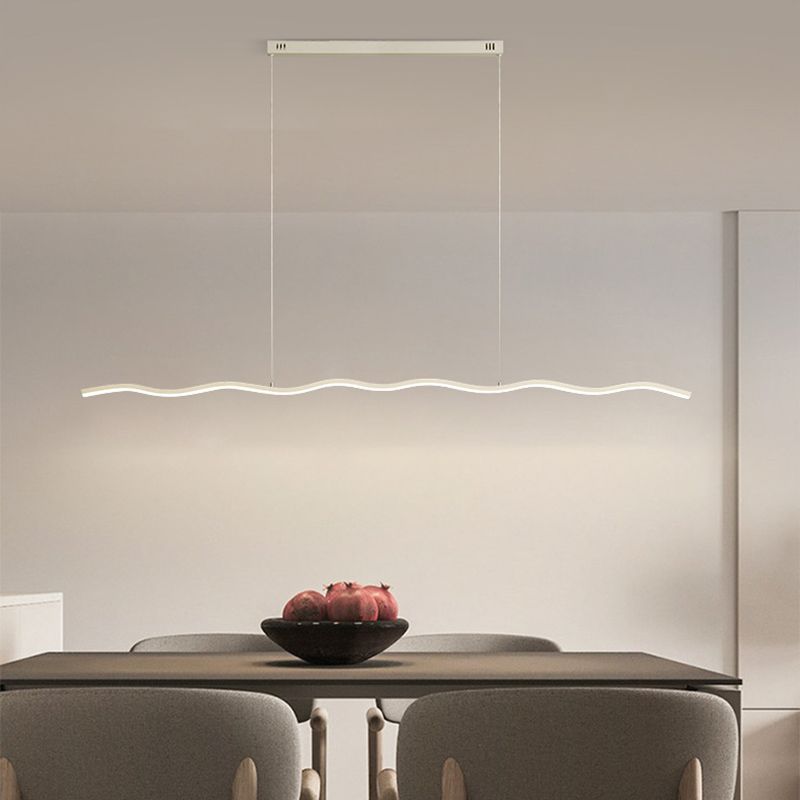 Moderne Verstelbare LED Hanglamp met Golflijnontwerp