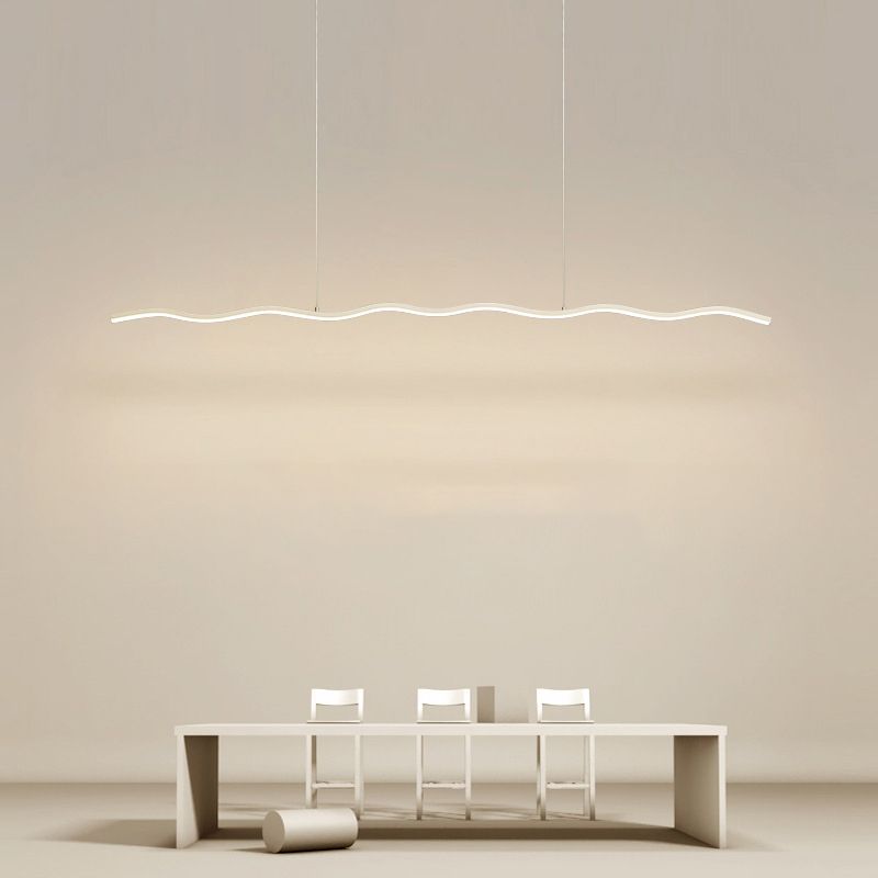 Moderne Verstelbare LED Hanglamp met Golflijnontwerp