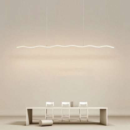 Moderne Verstelbare LED Hanglamp met Golflijnontwerp