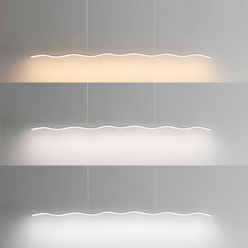 Moderne Verstelbare LED Hanglamp met Golflijnontwerp