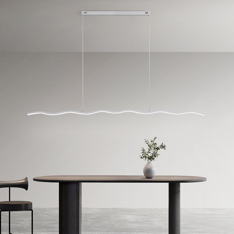 Moderne Verstelbare LED Hanglamp met Golflijnontwerp