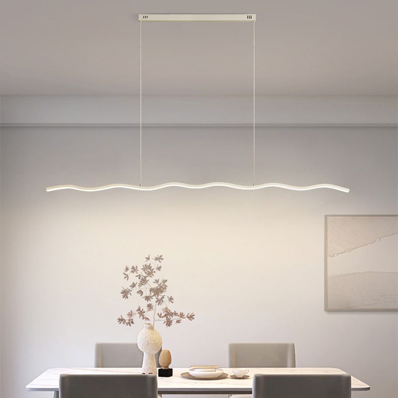 Moderne Verstelbare LED Hanglamp met Golflijnontwerp