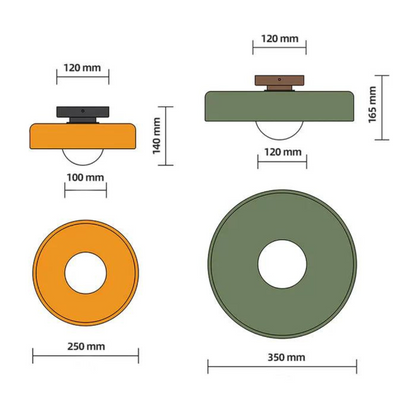 Moderne Ronde Plafondlamp voor Elegante Verlichting