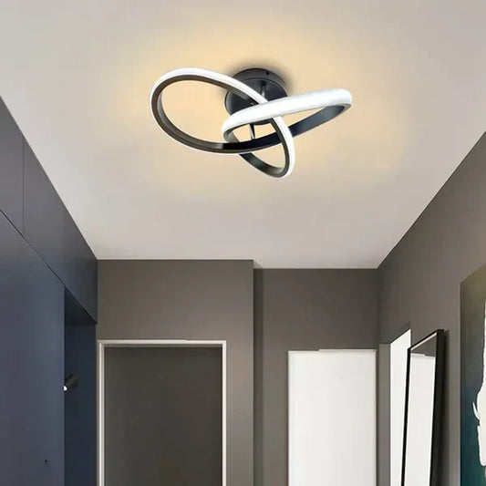Moderne LED Plafondlamp met Tweeringdesign