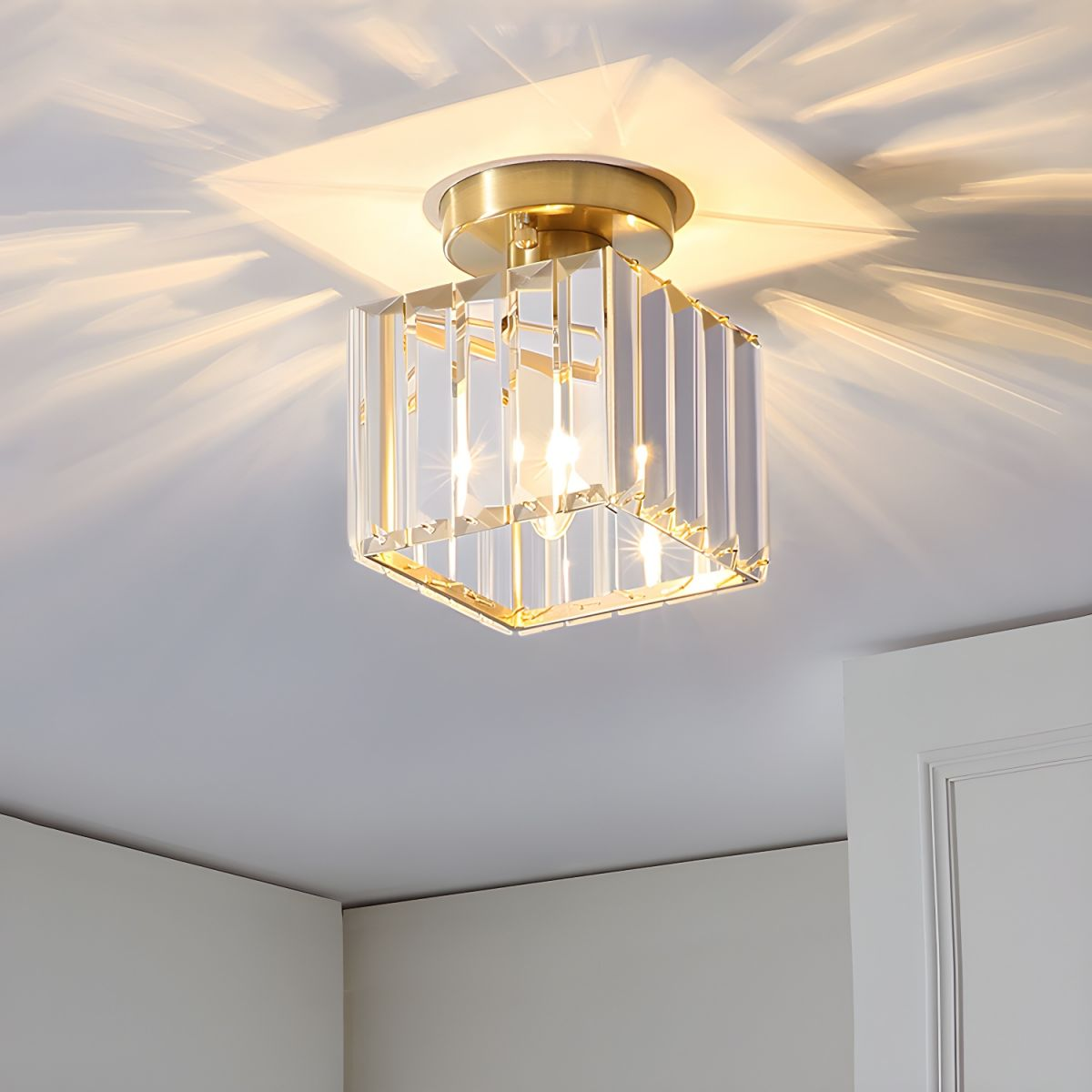 Elegante Kristallen Plafondlamp voor Modern Interieur