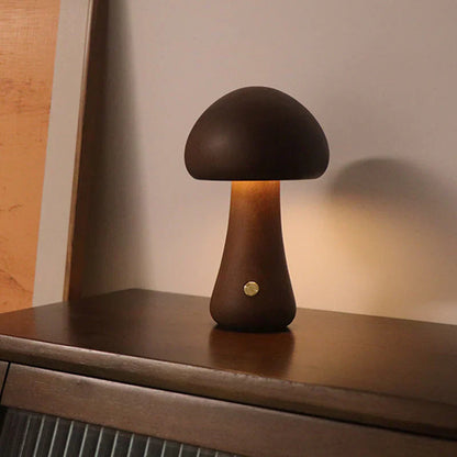 Betoverende Houten Paddenstoel Nachtlamp voor Kinderen