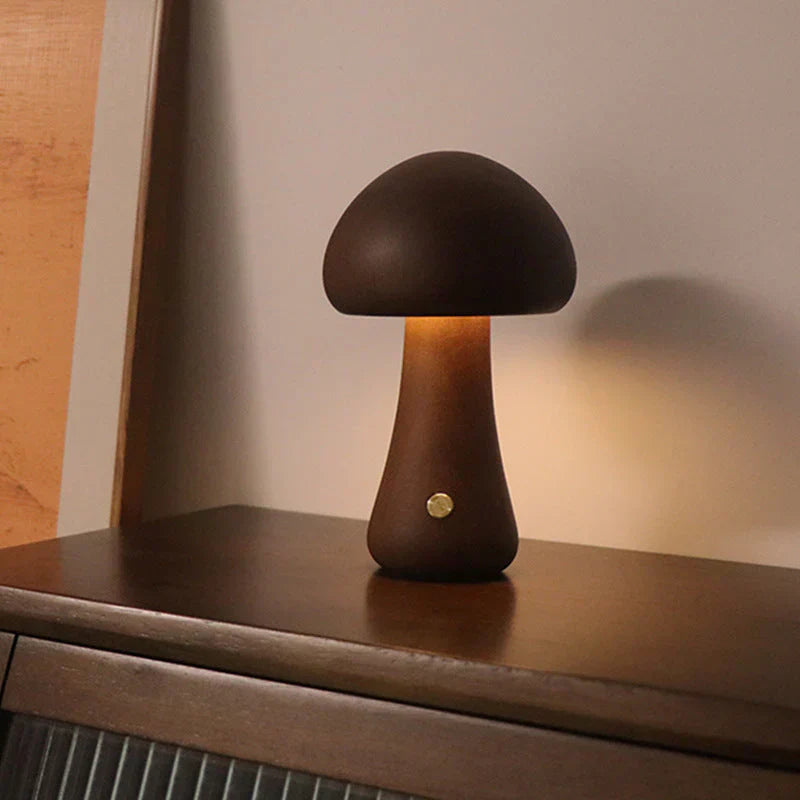 Betoverende Houten Paddenstoel Nachtlamp voor Kinderen