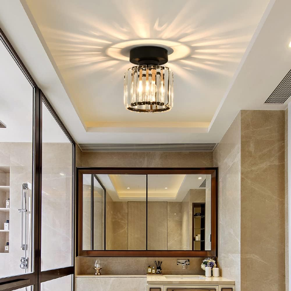 Elegante Kristallen Plafondlamp voor Modern Interieur