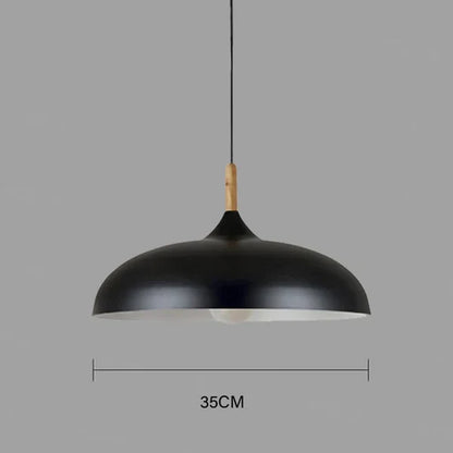 Elegante Scandinavische Eiken Plafondlamp met LED
