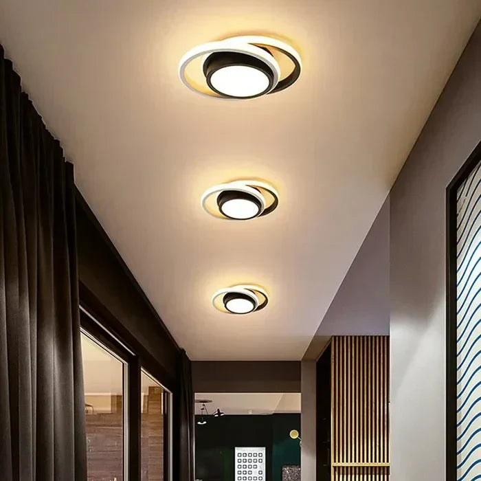 Moderne LED Plafondlamp met Tweeringdesign