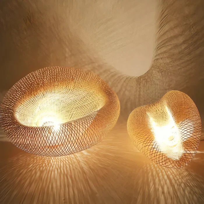 Elegante Handgeweven Rieten Hanglamp voor Thuis