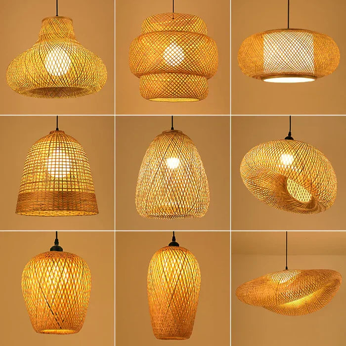 Handgemaakte Rieten Hanglamp voor Sfeervolle Verlichting