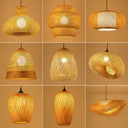 Handgemaakte Rieten Hanglamp voor Sfeervolle Verlichting